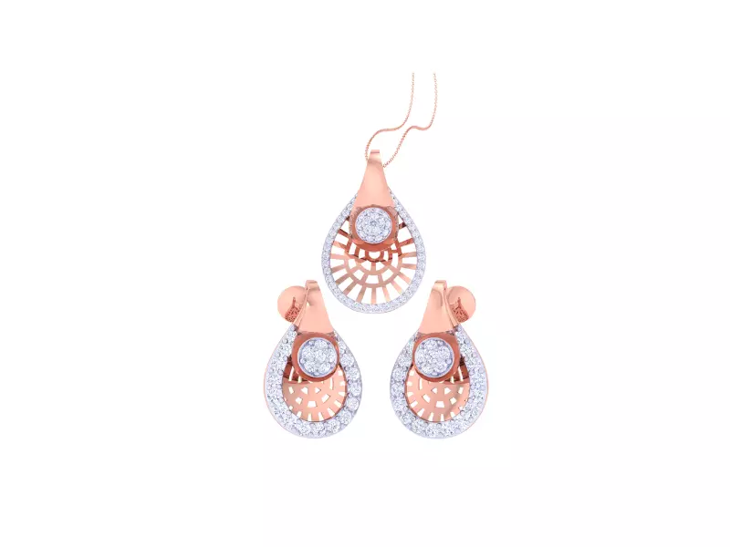 Earring Pendant Set 3dm STL OBJ FBX Renders Details 3D print model_0