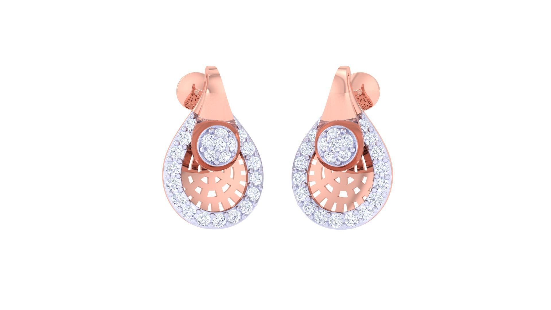 Earring Pendant Set 3dm STL OBJ FBX Renders Details 3D print model_1