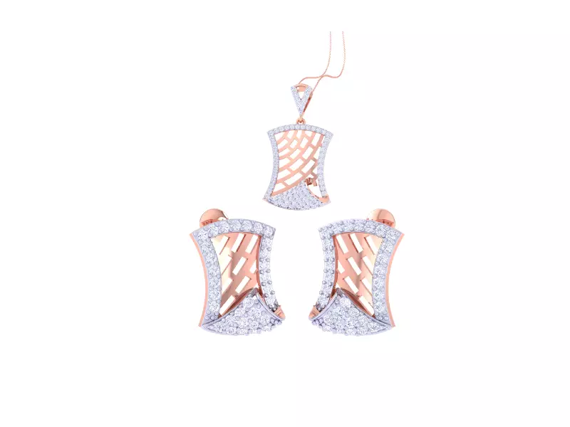 Earring Pendant Set 3dm STL OBJ FBX Renders Details 3D print model_0