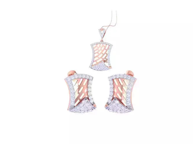 Earring Pendant Set 3dm STL OBJ FBX Renders Details