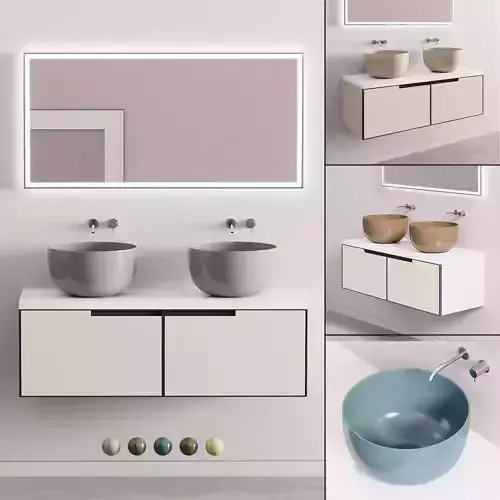 Era Cielo washbasin Low-poly 3D model