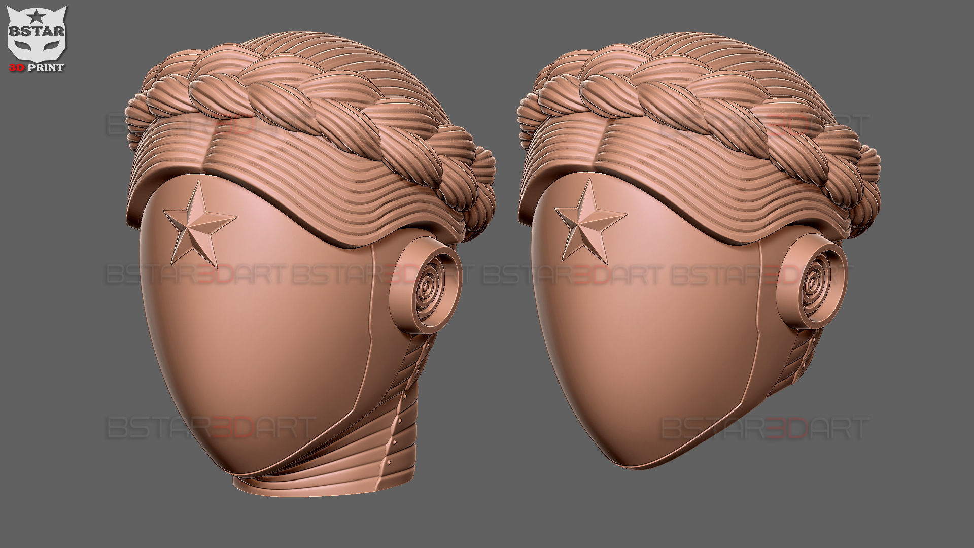Atomic Heart Helmet - Robot Twins Head Cosplay 3D print model_24