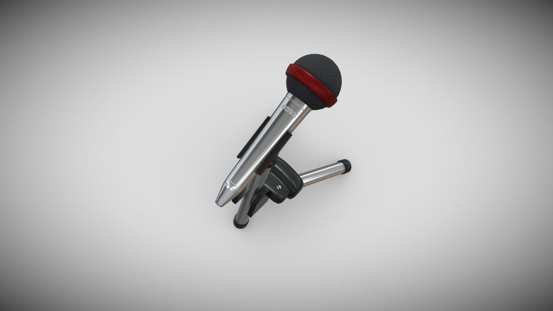 Microphone Desk Bordo Low-poly 3D model_2