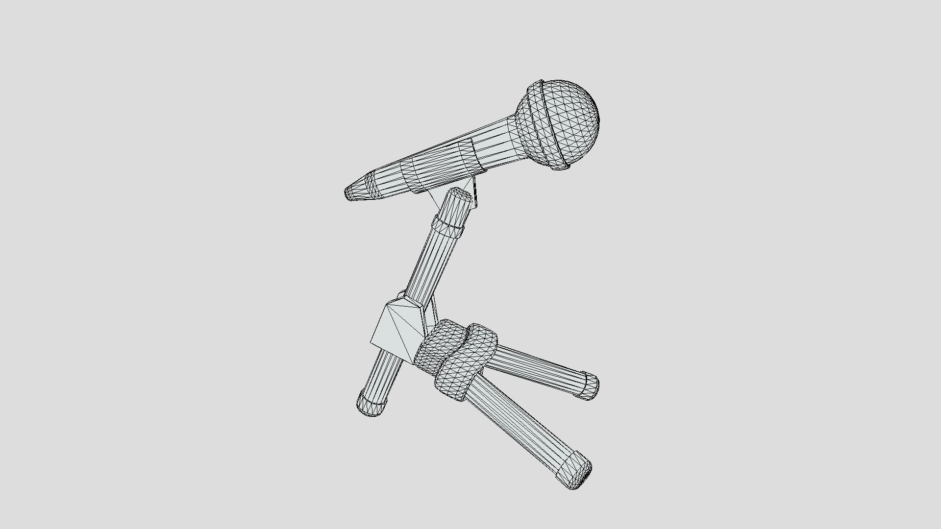 Microphone Desk Bordo Low-poly 3D model_4