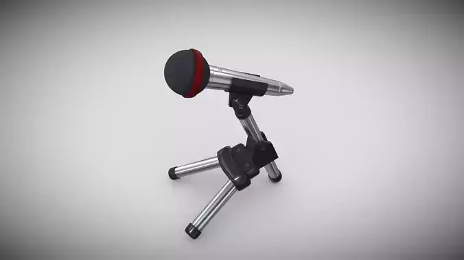 Microphone Desk Bordo Low-poly 3D model