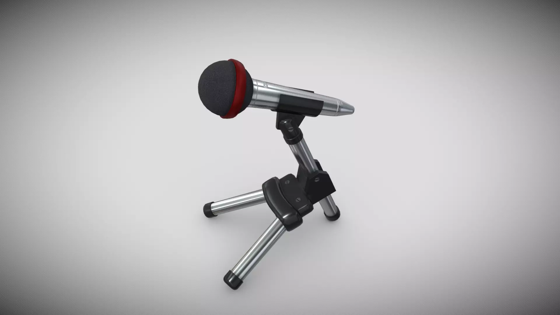 Microphone Desk Bordo Low-poly 3D model_0
