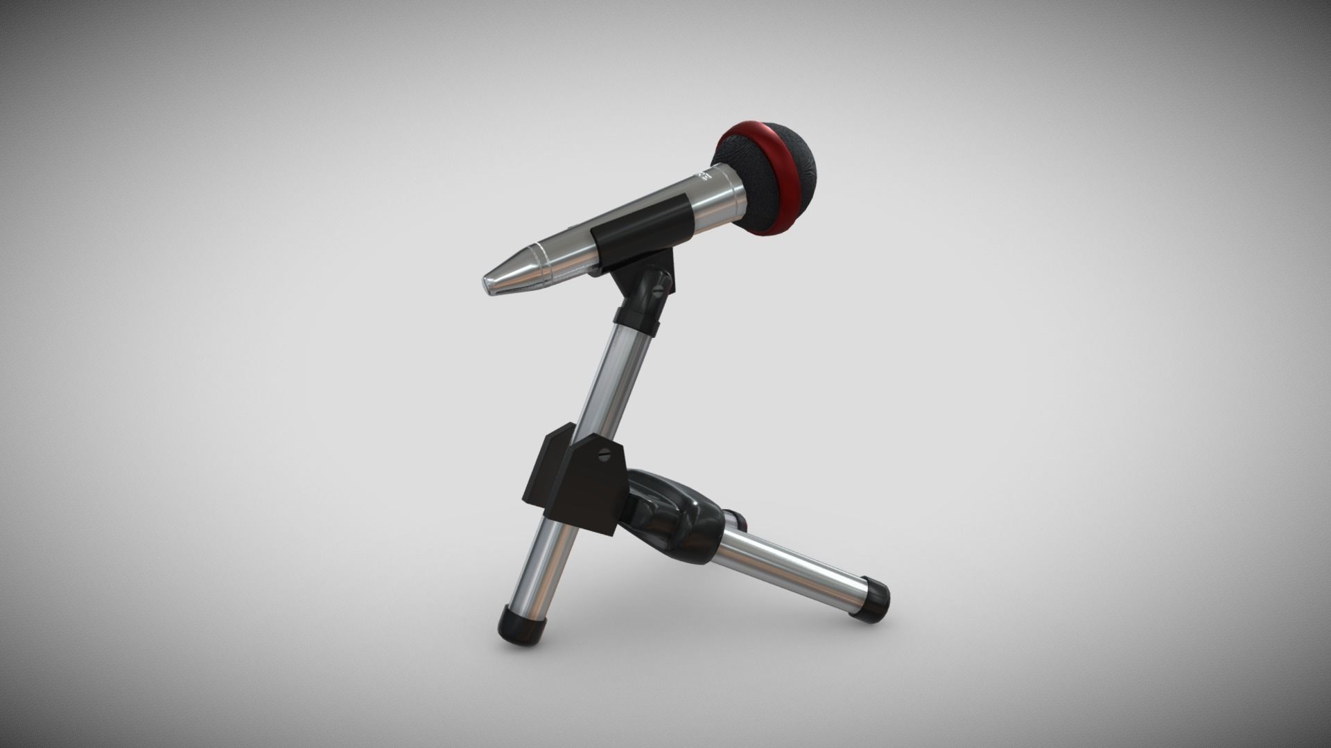 Microphone Desk Bordo Low-poly 3D model_1