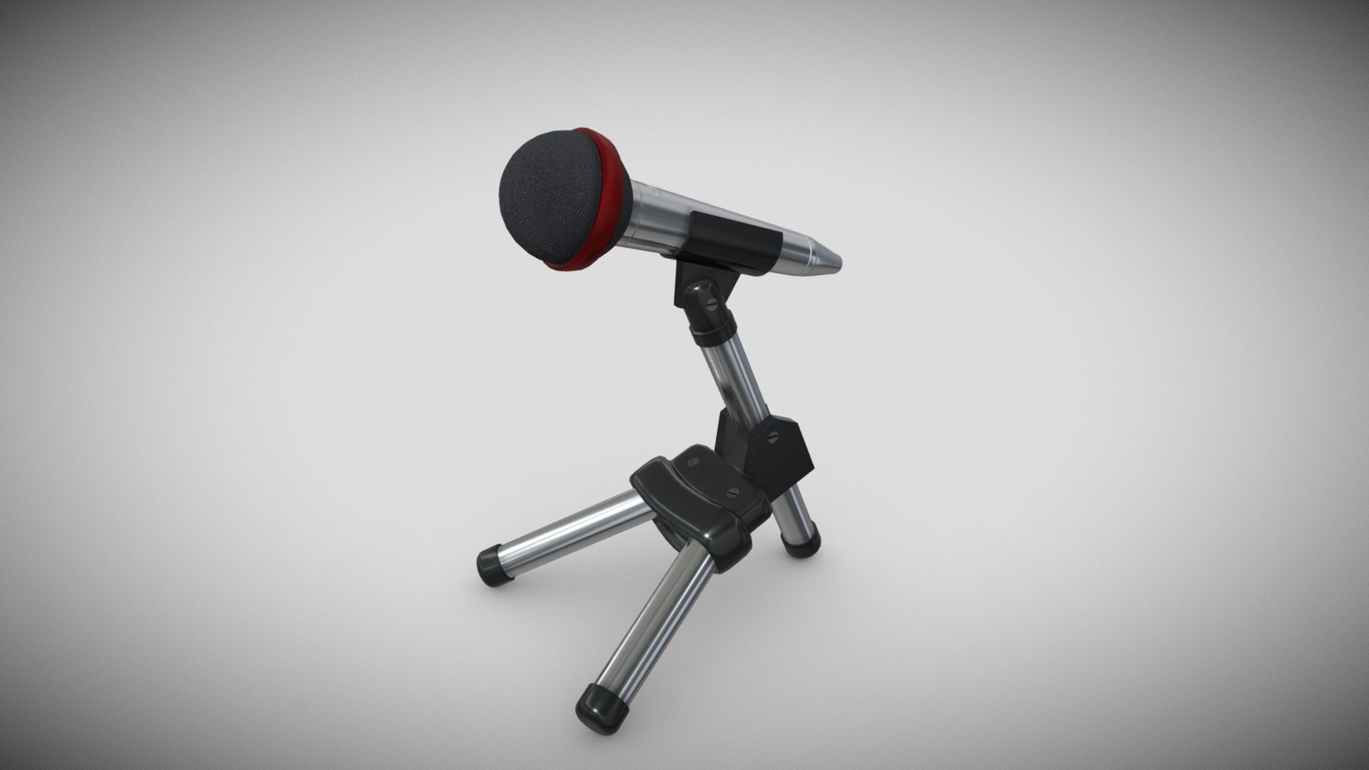 Microphone Desk Bordo Low-poly 3D model_5