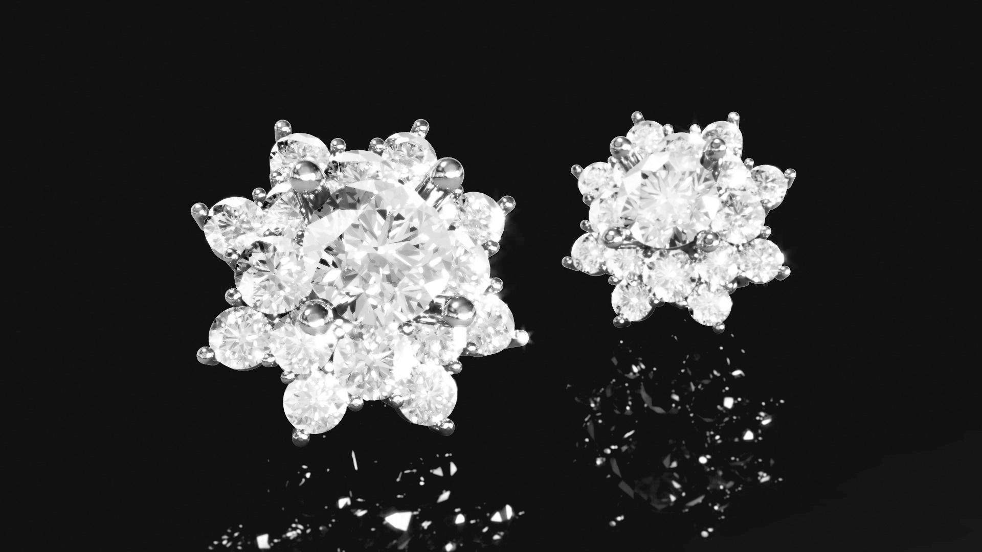 Halo Earrings 1 3D print model_2