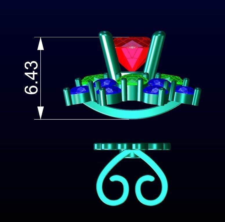 Halo Earrings 1 3D print model_4