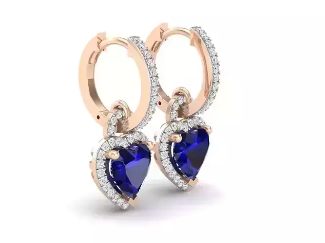 AV 430 Diamond Ladies Dangling Drop Earrings 3D print model
