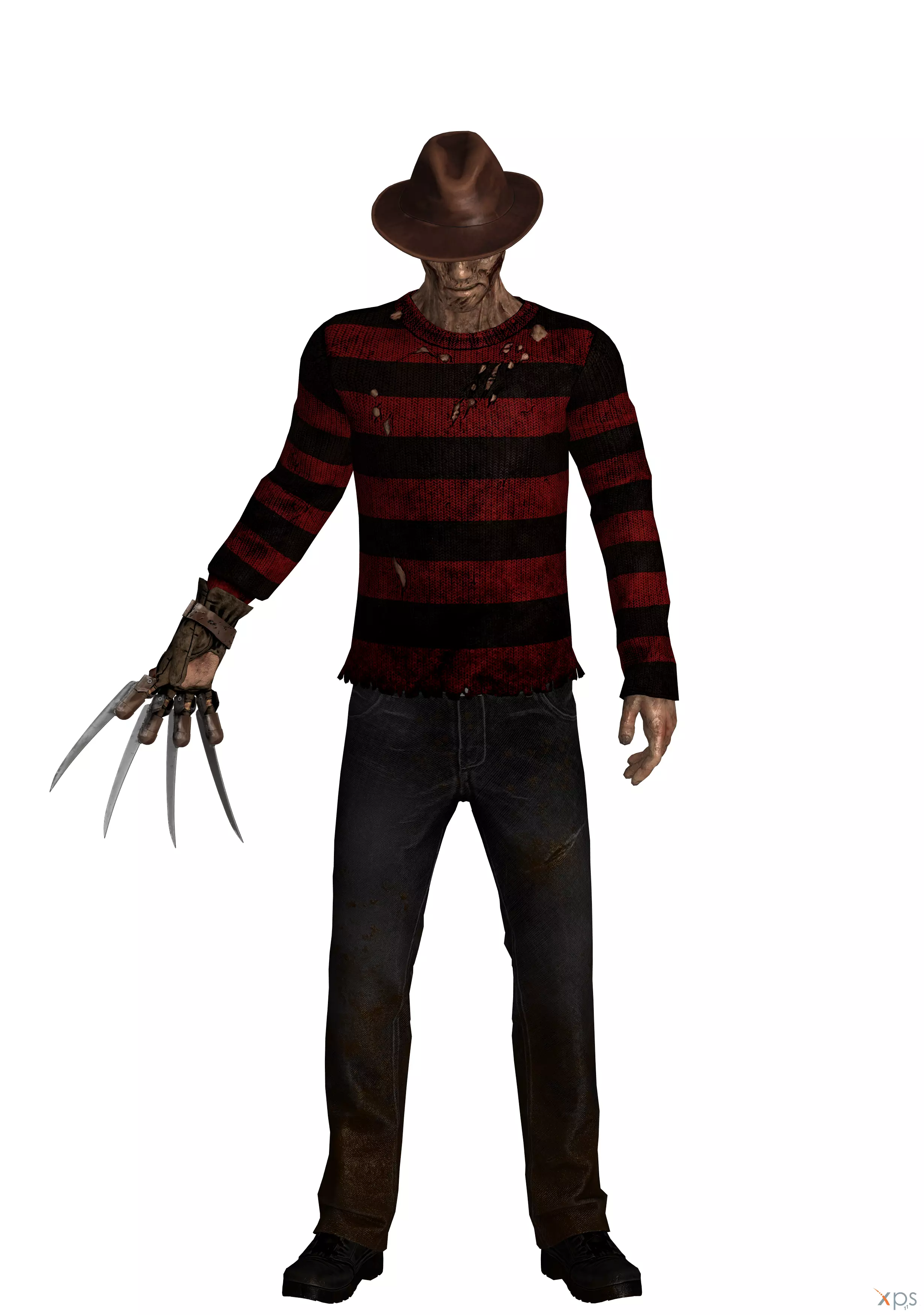 Freddy Krueger Low-poly 3D model_0