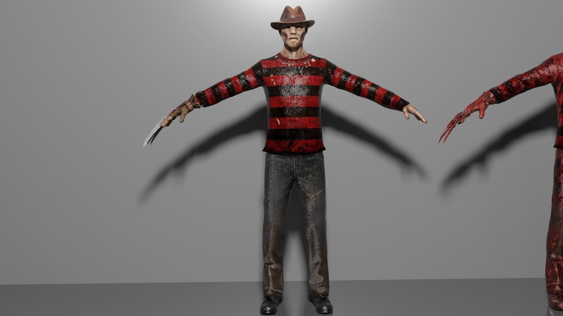 Freddy Krueger Low-poly 3D model_1