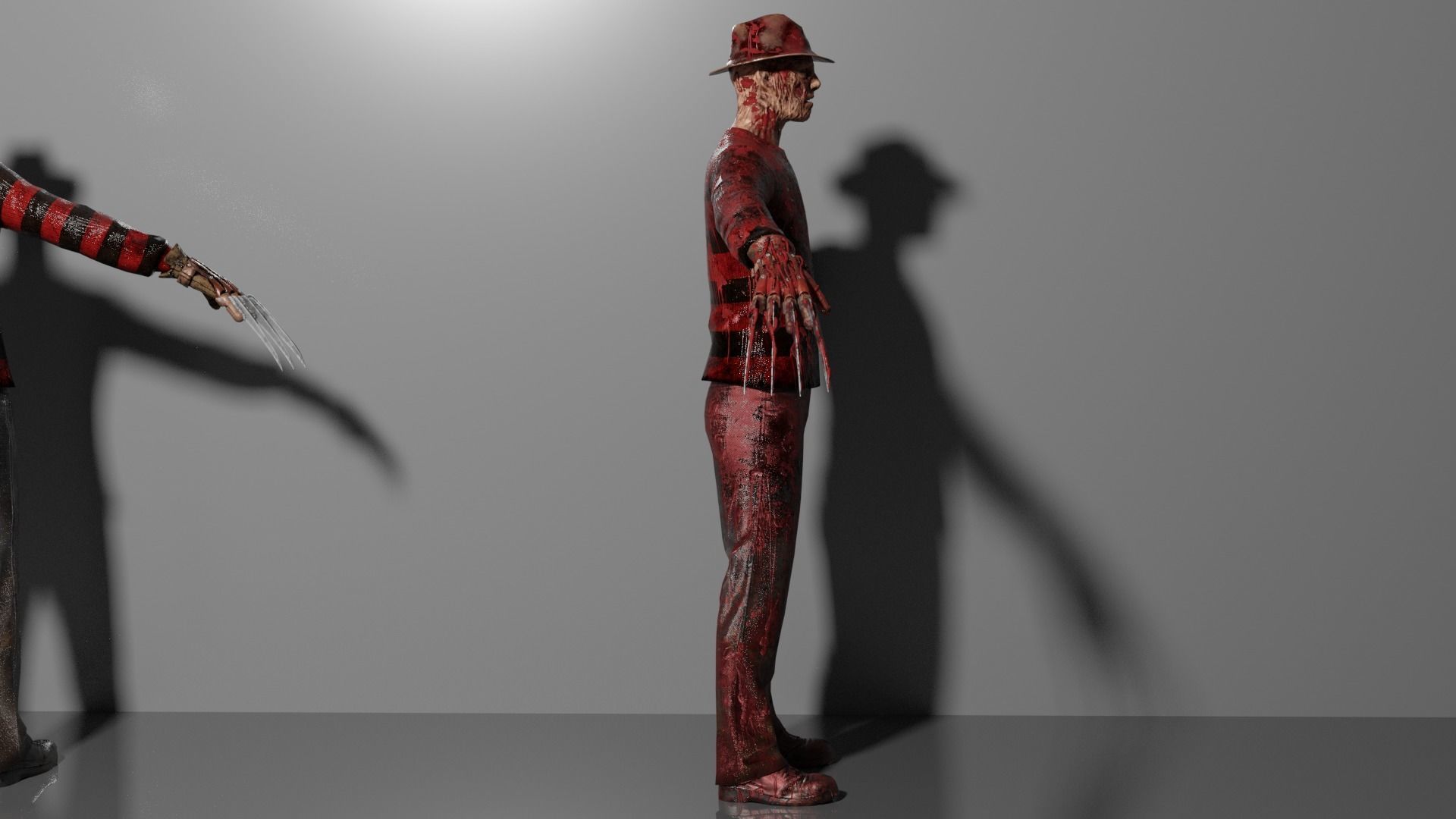 Freddy Krueger Low-poly 3D model_7