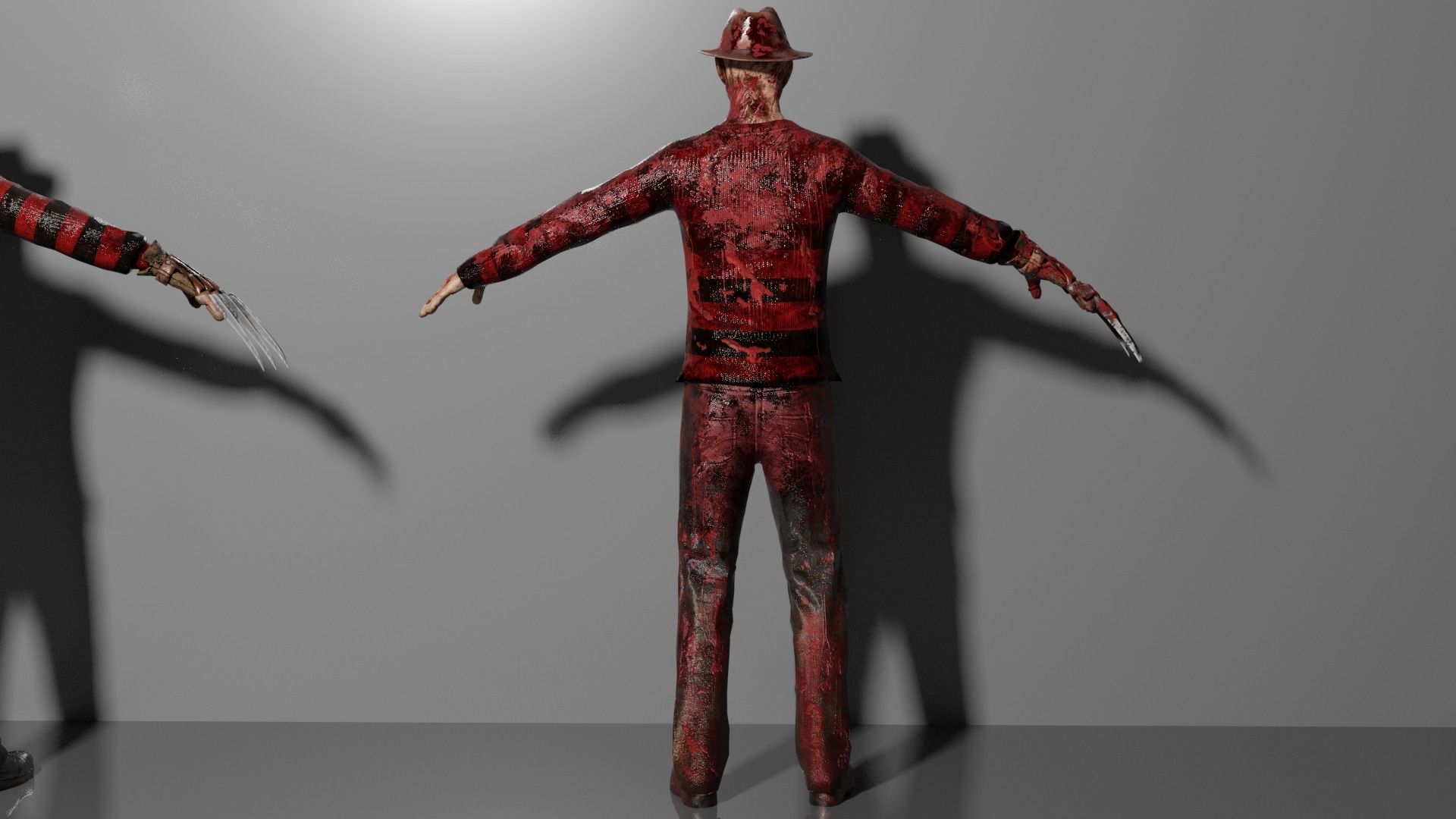 Freddy Krueger Low-poly 3D model_8