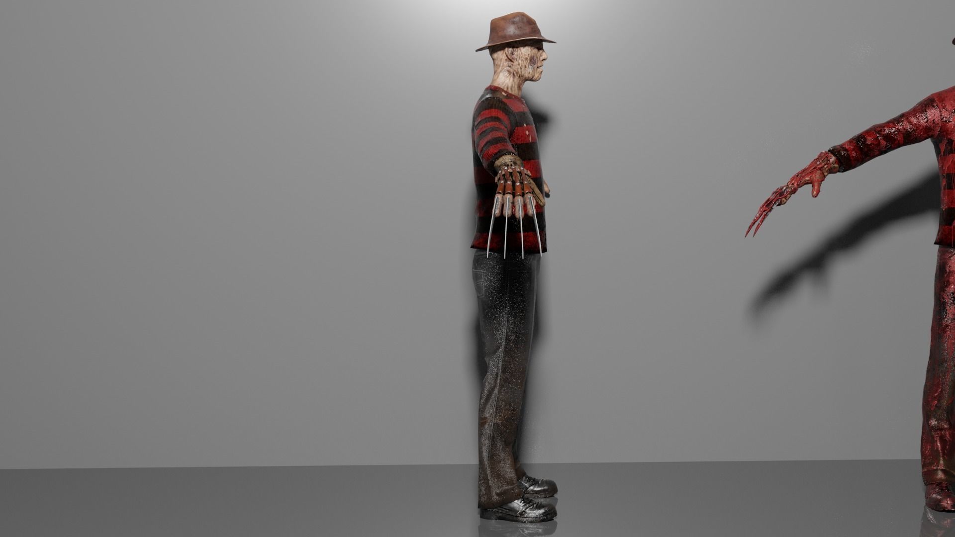 Freddy Krueger Low-poly 3D model_3