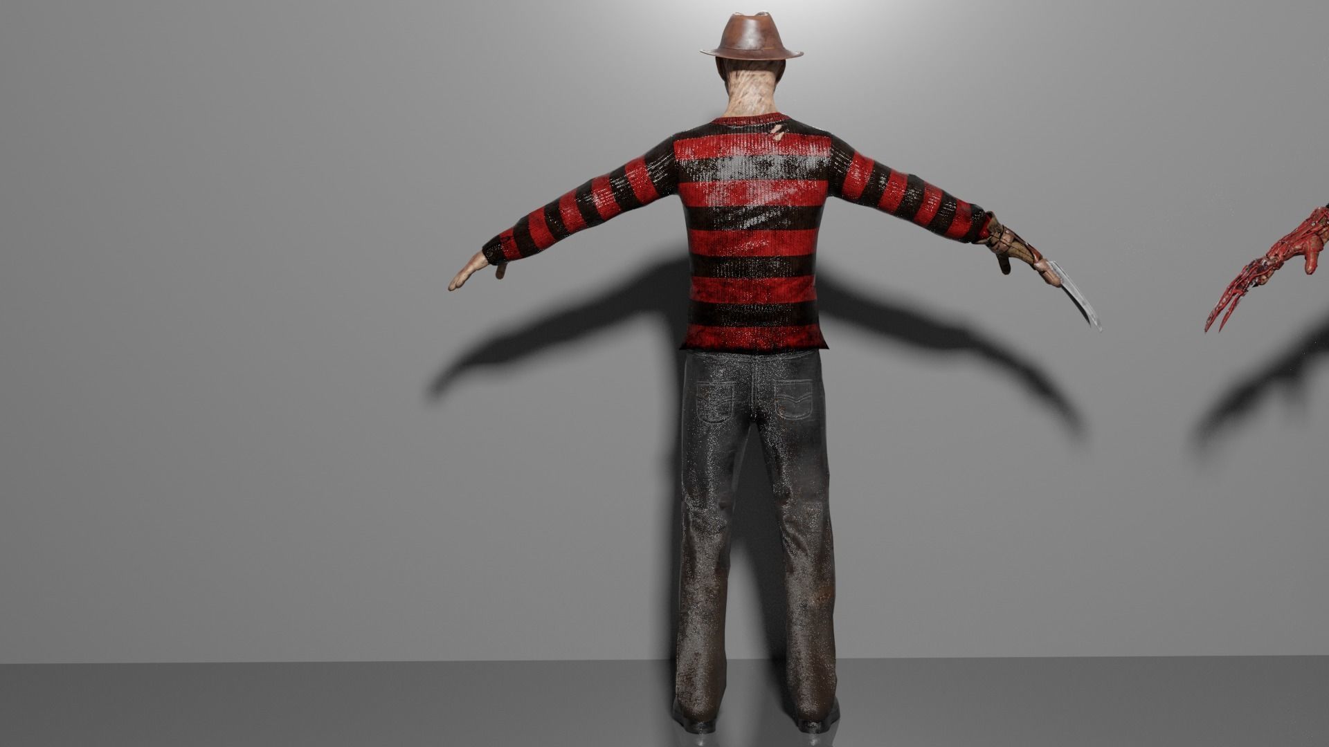 Freddy Krueger Low-poly 3D model_4