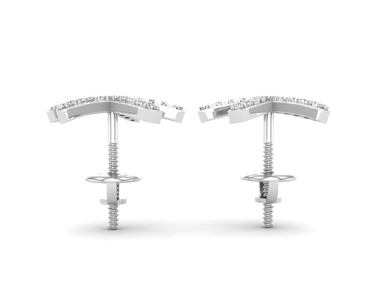 AV 431 Diamond Ladies Starfish Earrings 3D print model_18