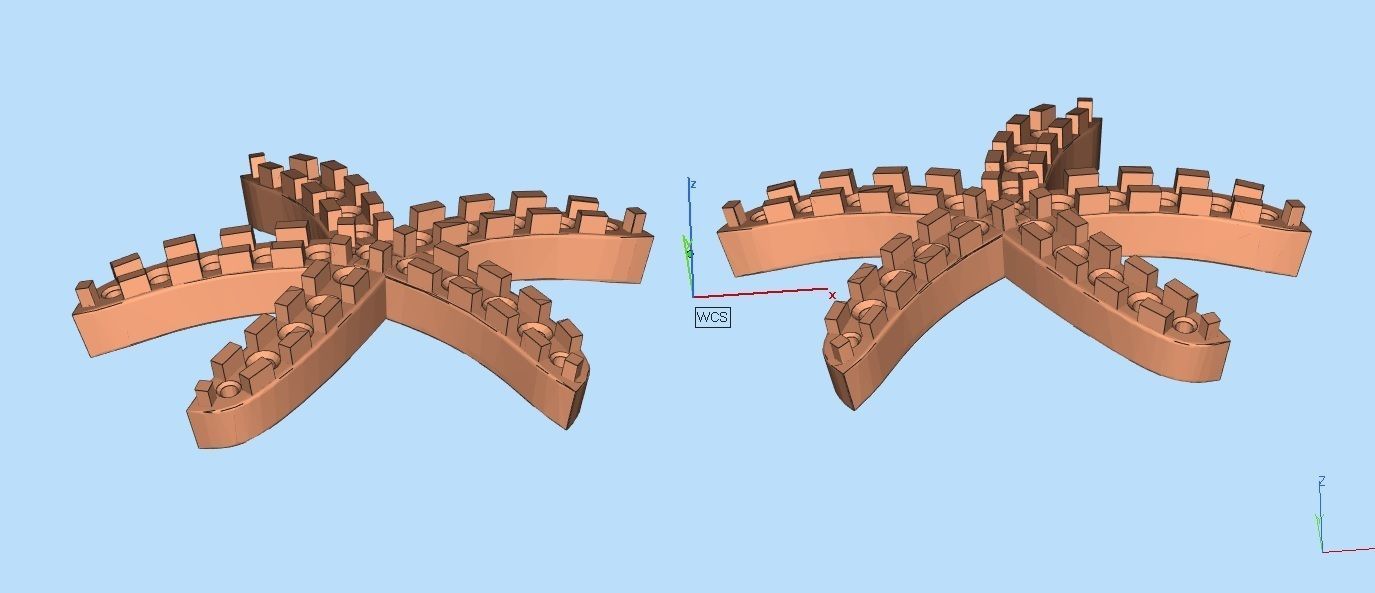 AV 431 Diamond Ladies Starfish Earrings 3D print model_9