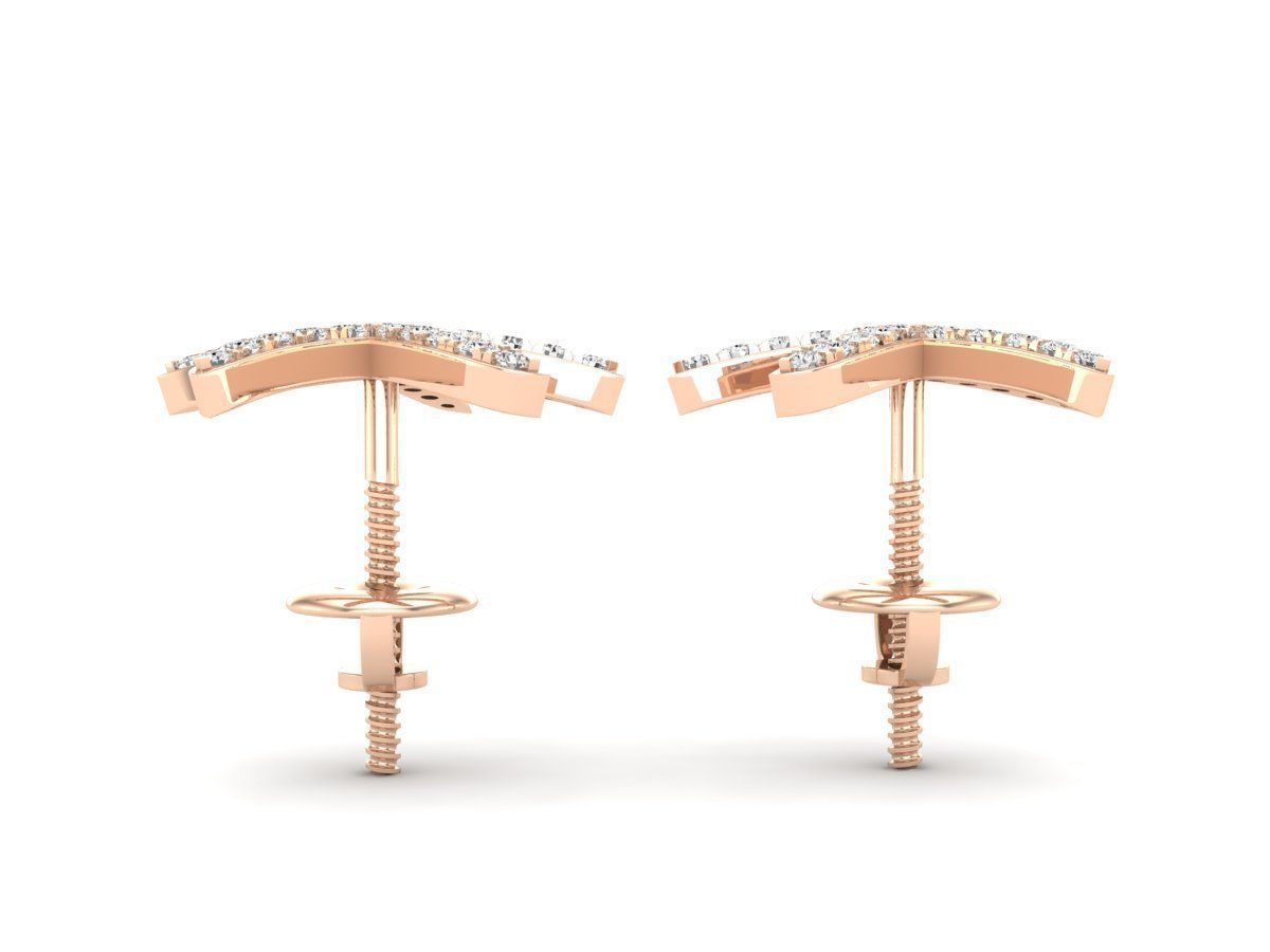 AV 431 Diamond Ladies Starfish Earrings 3D print model_19