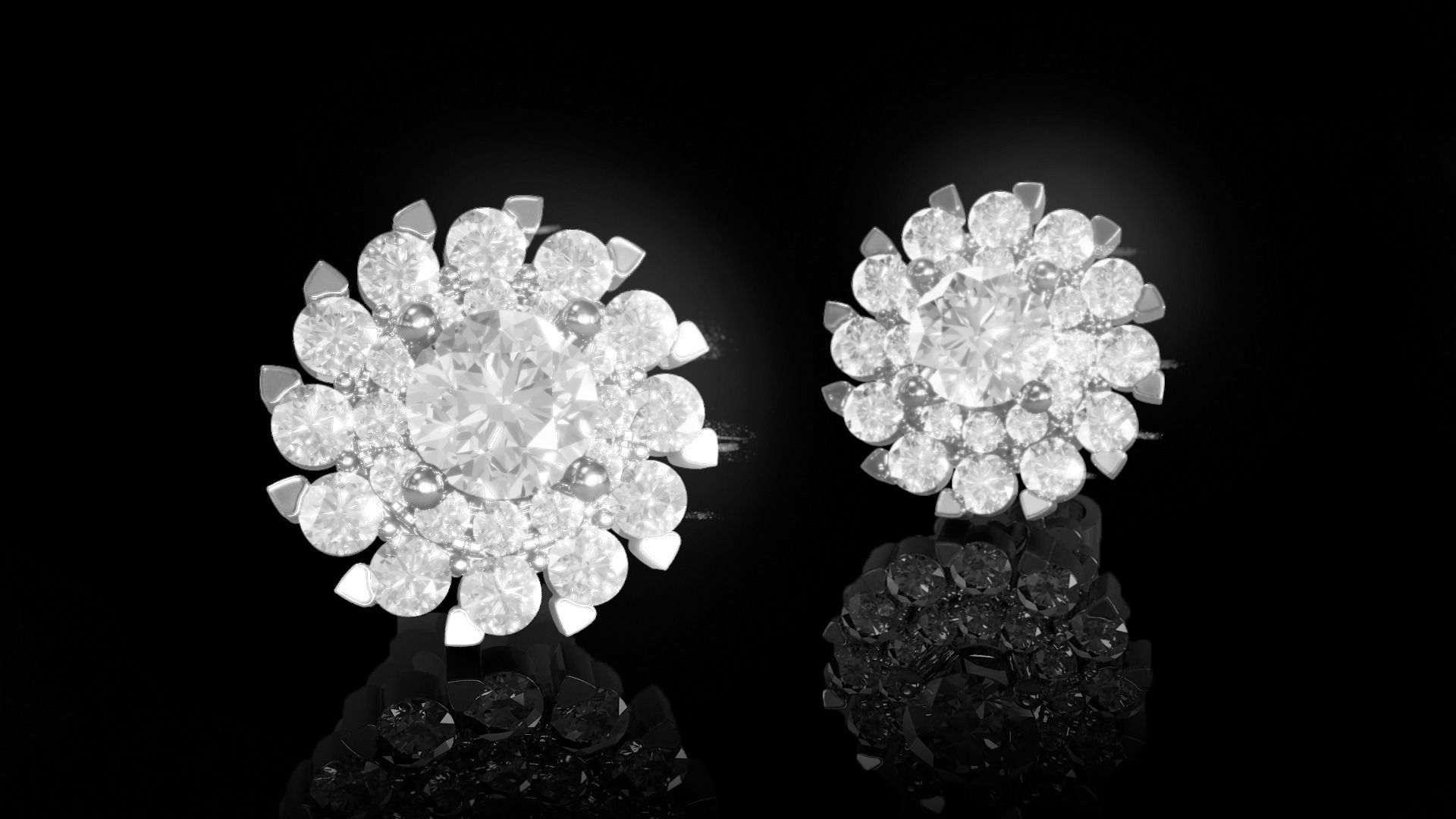 Halo Earrings 2 3D print model_1