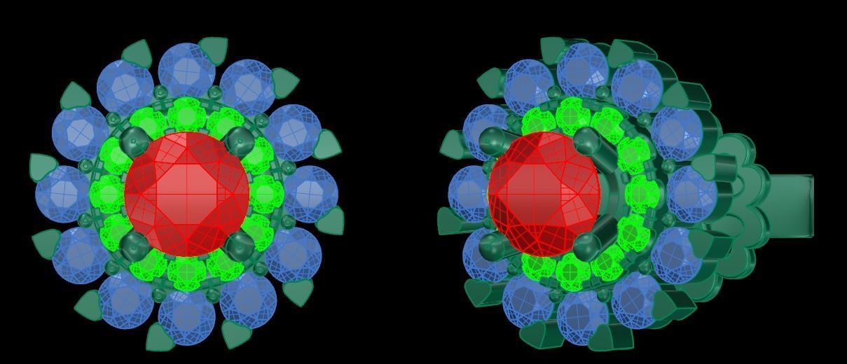 Halo Earrings 2 3D print model_4