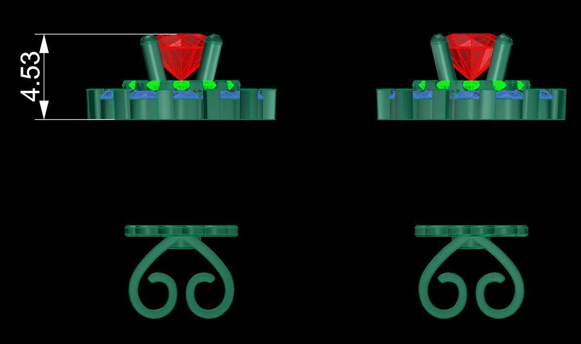 Halo Earrings 2 3D print model_3