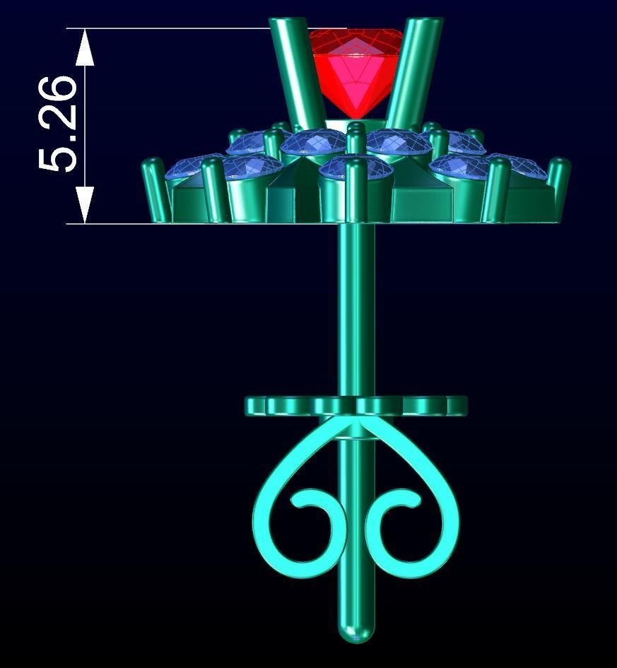 Halo Earring 3 3D print model_3