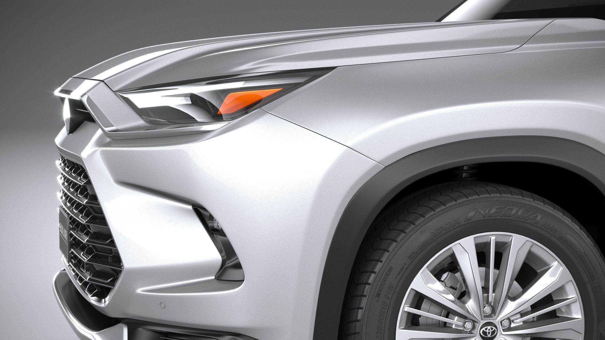 Toyota Grand Highlander 2024 3D model_3