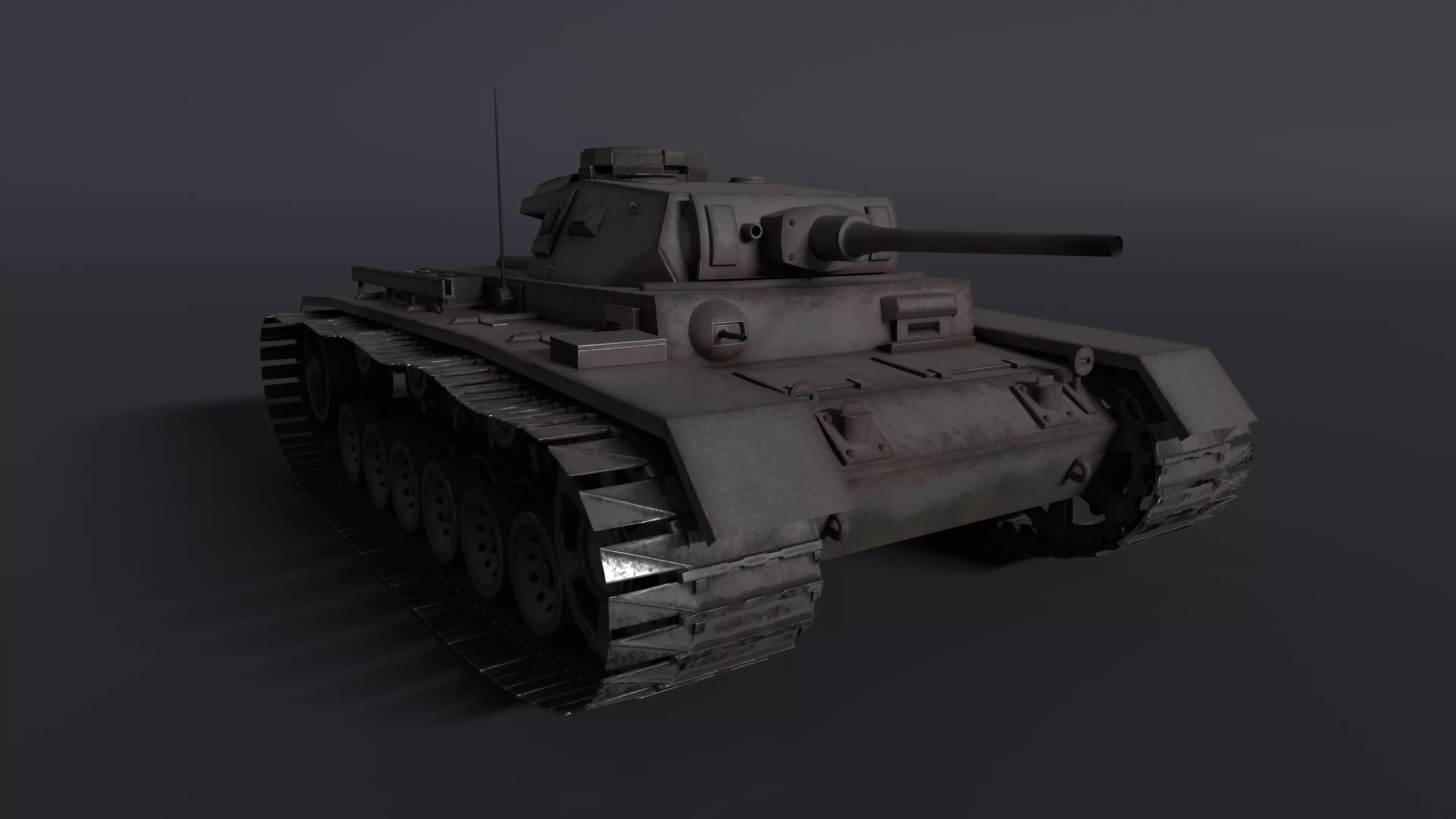 Panzer Kpfw III 3 J1 High poly 3D model