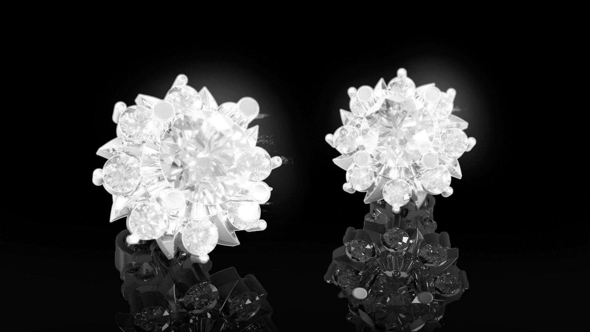 Halo Earrings 4 3D print model_1