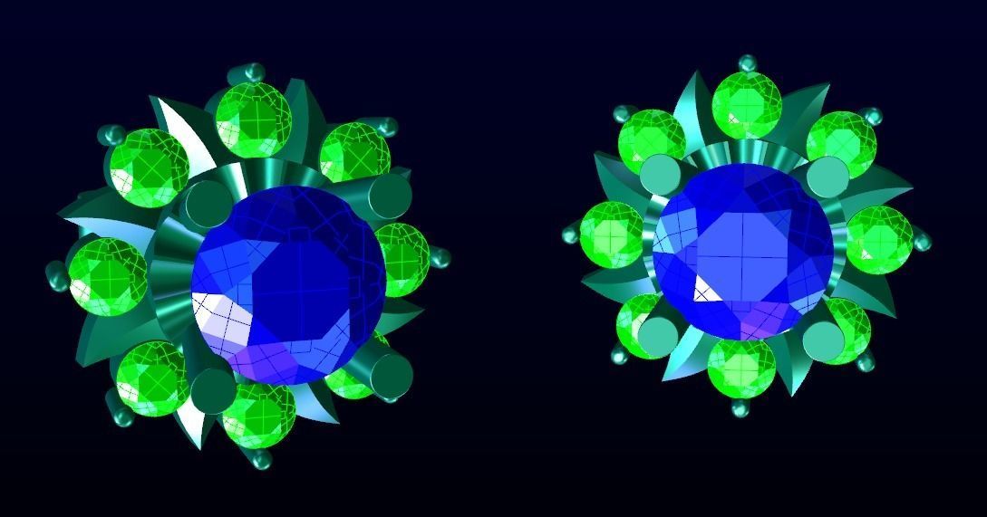 Halo Earrings 4 3D print model_4