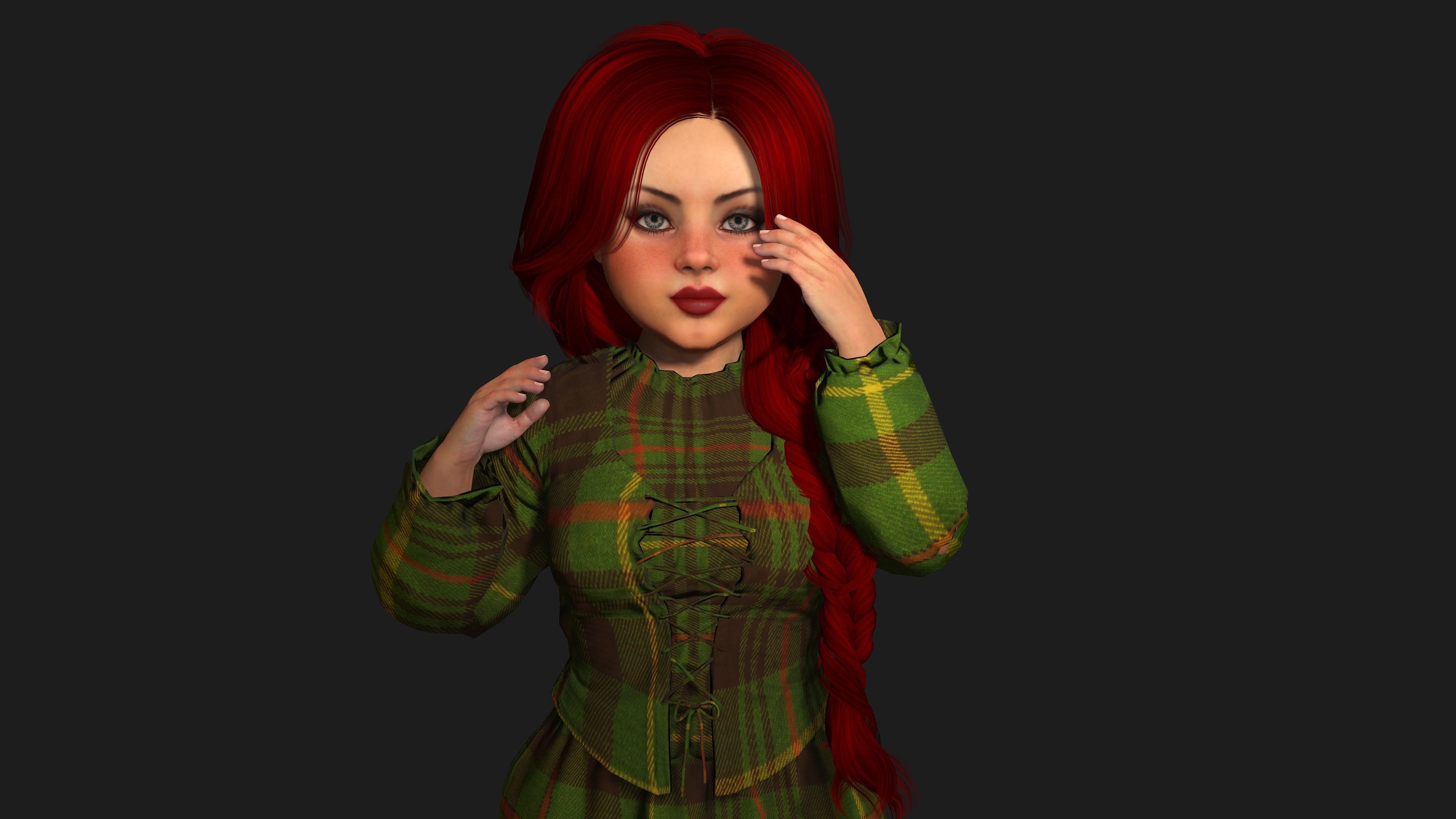 AAA 3D REALISTIC - STYLIZED BARBIE CHARACTER PACK 01- 4 Models 3D Model Collection_8