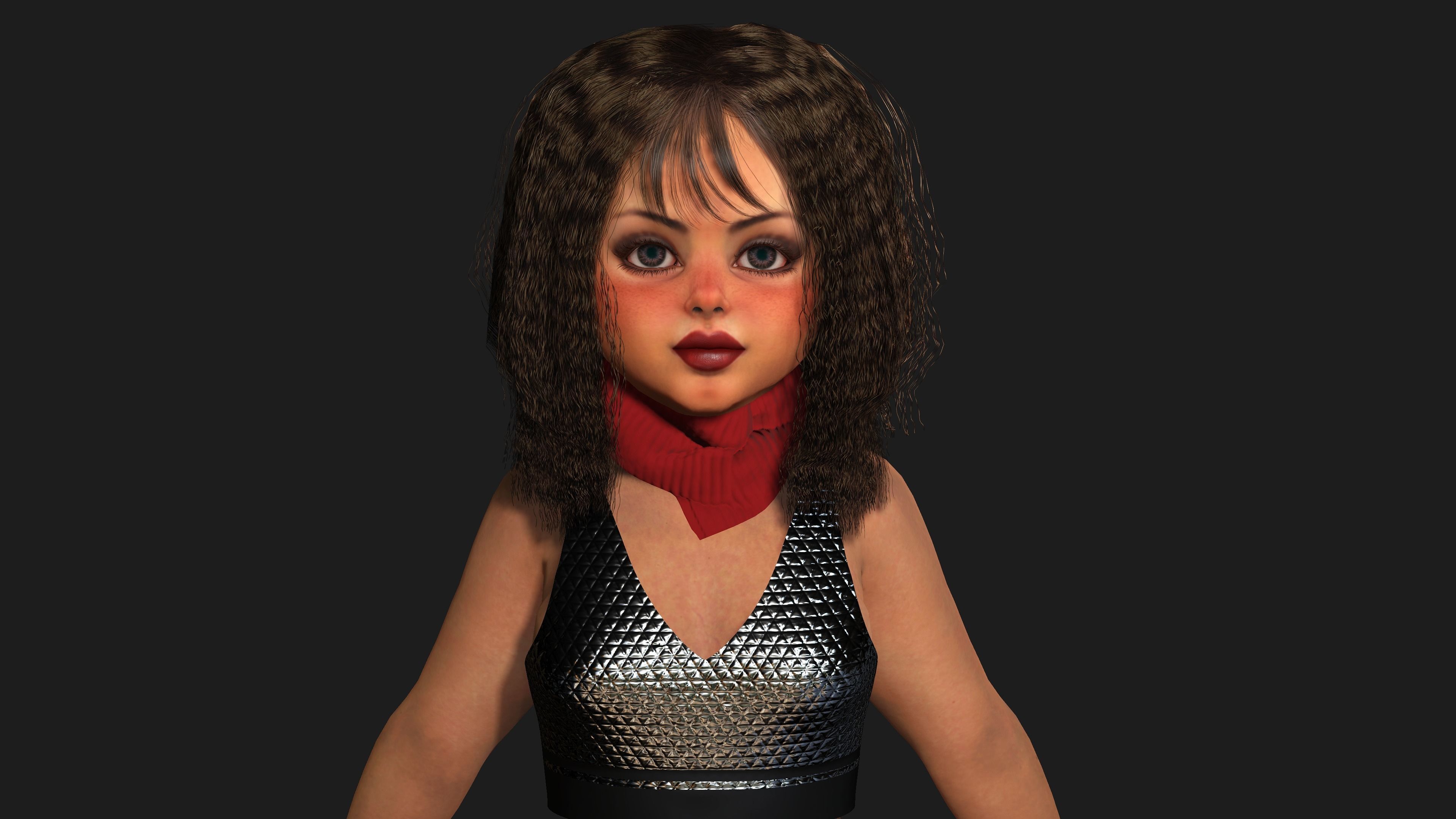 AAA 3D REALISTIC - STYLIZED BARBIE CHARACTER PACK 01- 4 Models 3D Model Collection_11