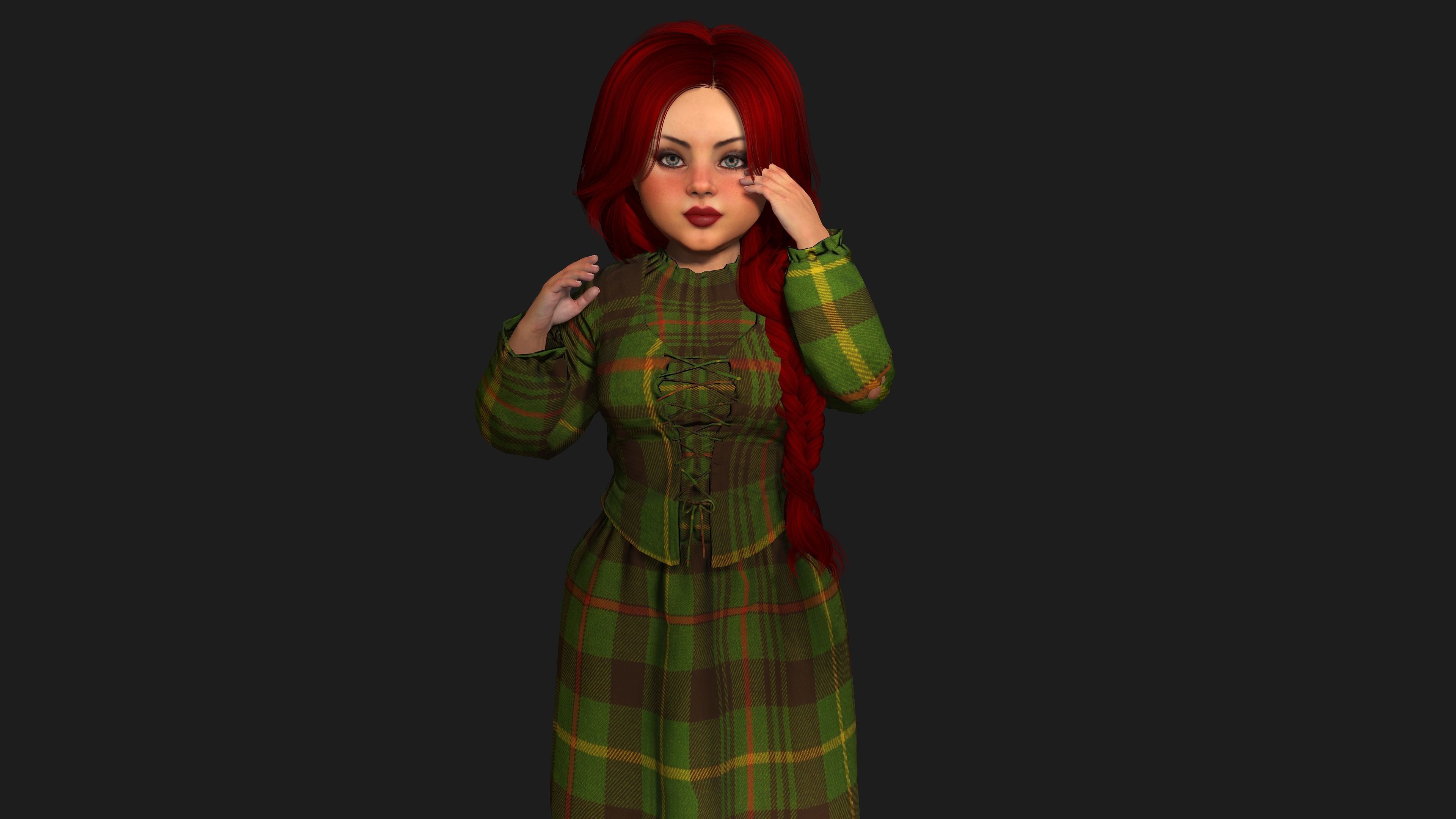 AAA 3D REALISTIC - STYLIZED BARBIE CHARACTER PACK 01- 4 Models 3D Model Collection_7