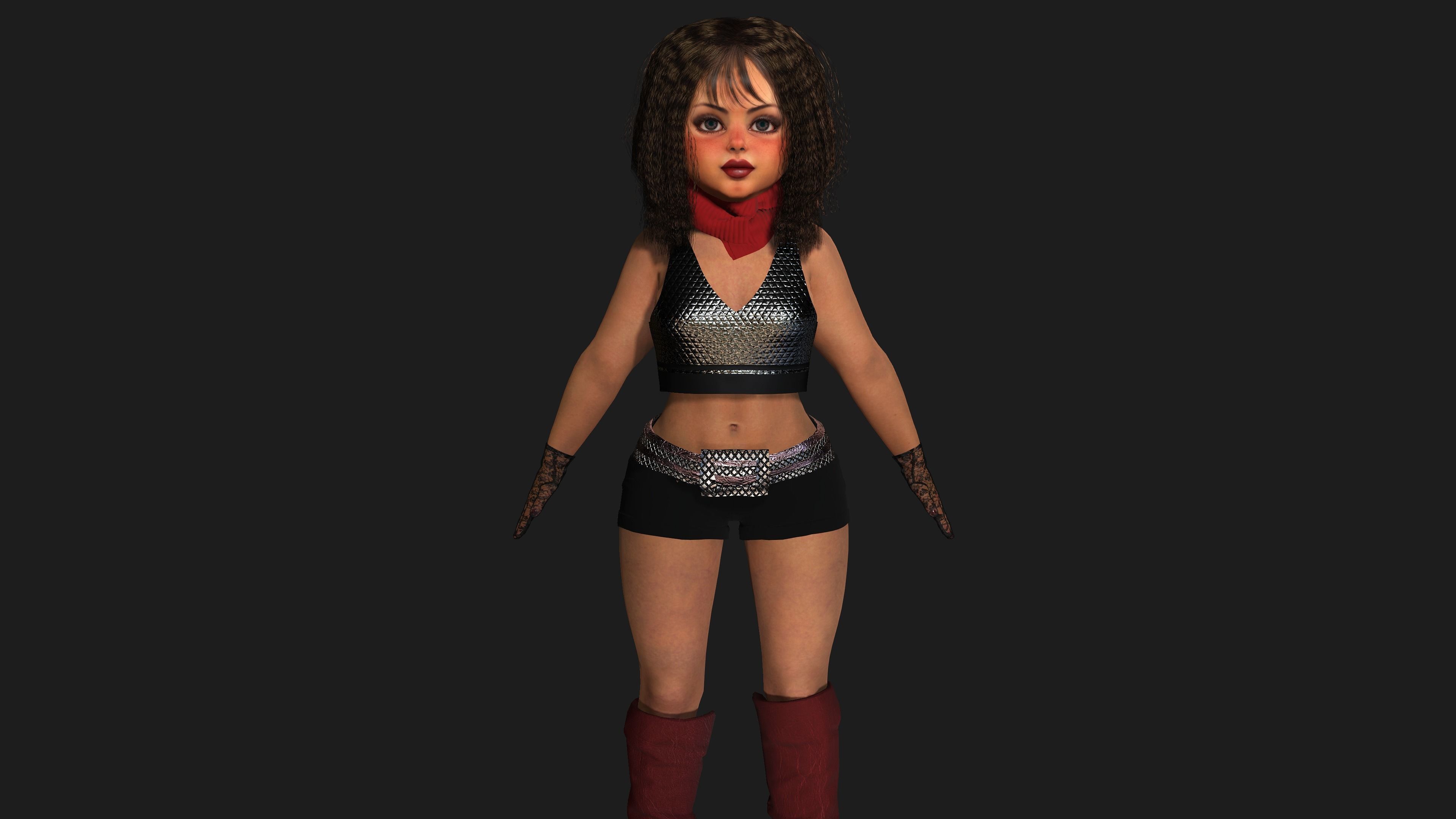 AAA 3D REALISTIC - STYLIZED BARBIE CHARACTER PACK 01- 4 Models 3D Model Collection_9