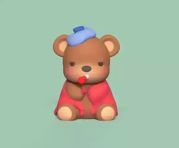 Sick Bear 3D print model