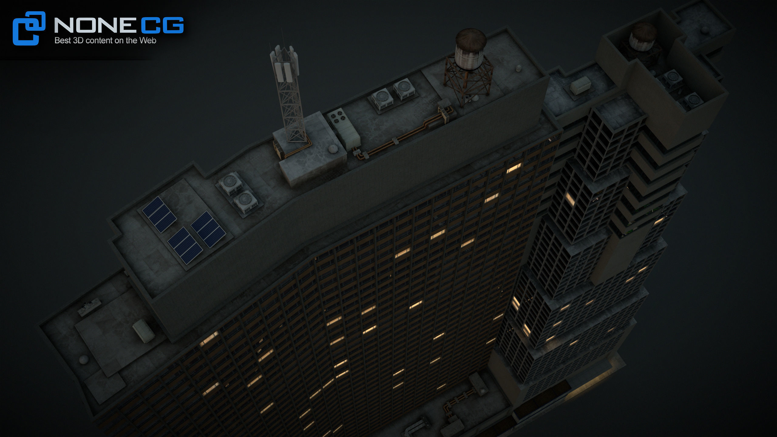 NYC Building Sheraton 7th Avenue Low-poly 3D model_17