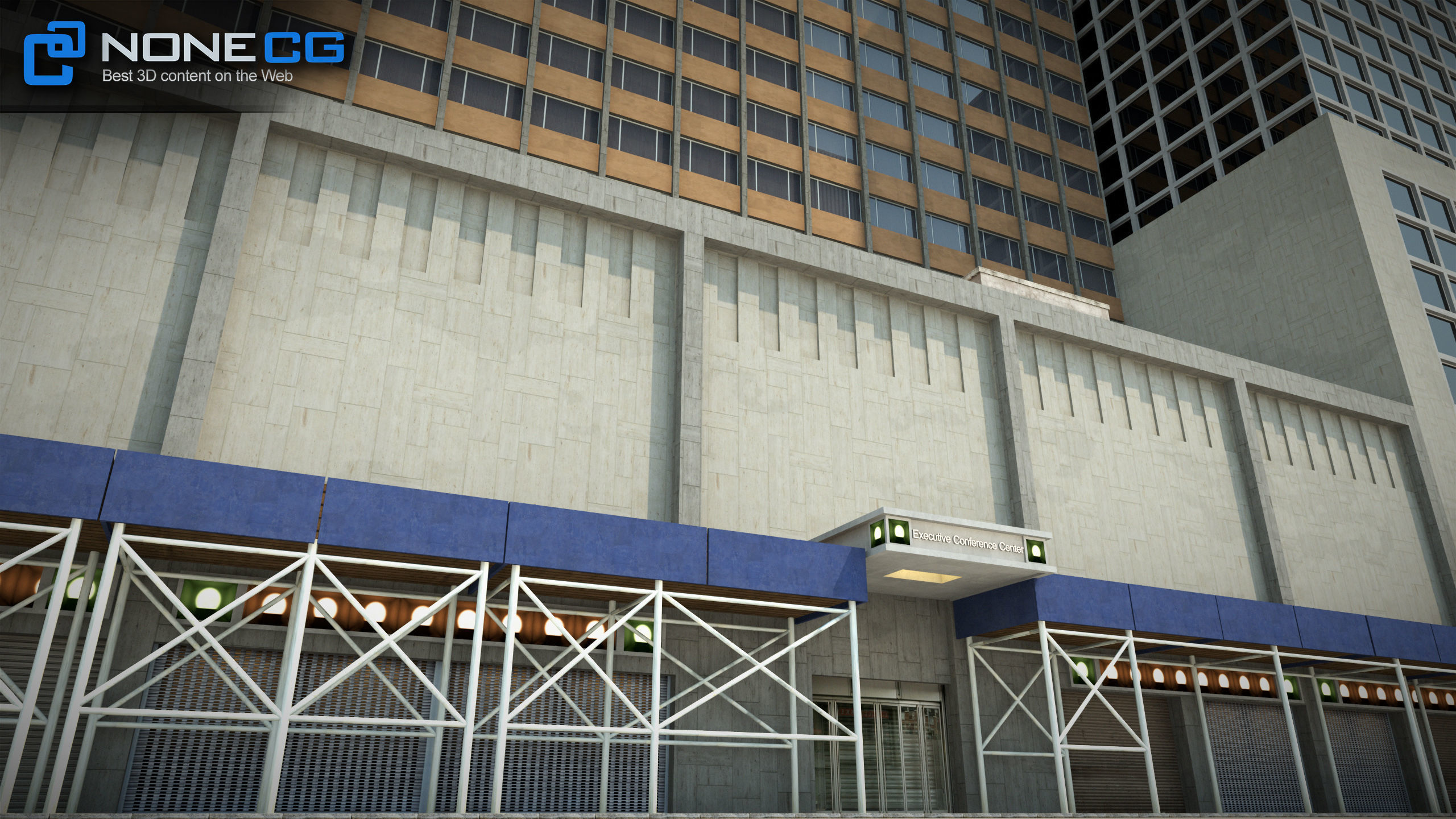 NYC Building Sheraton 7th Avenue Low-poly 3D model_23