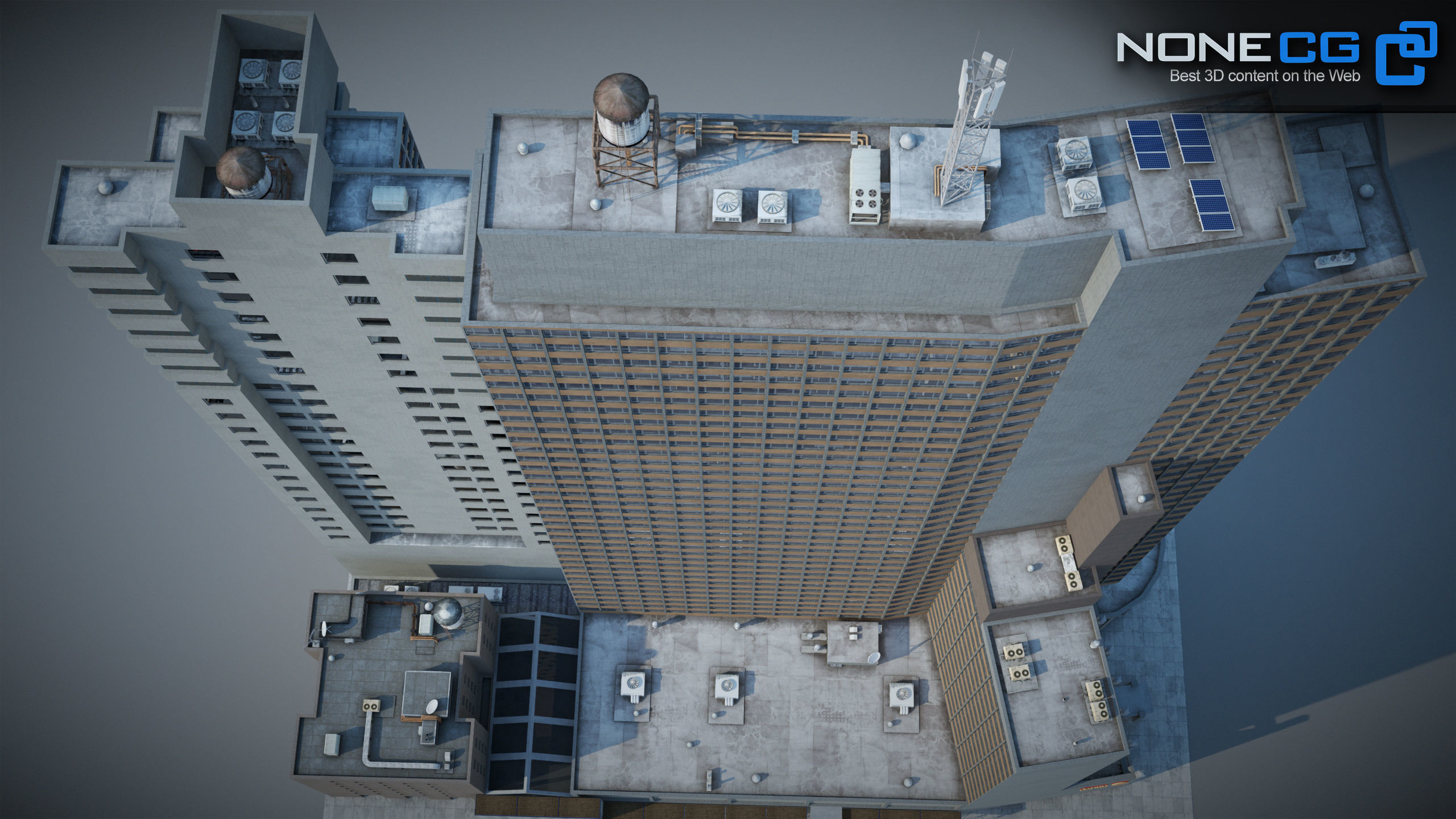 NYC Building Sheraton 7th Avenue Low-poly 3D model_13