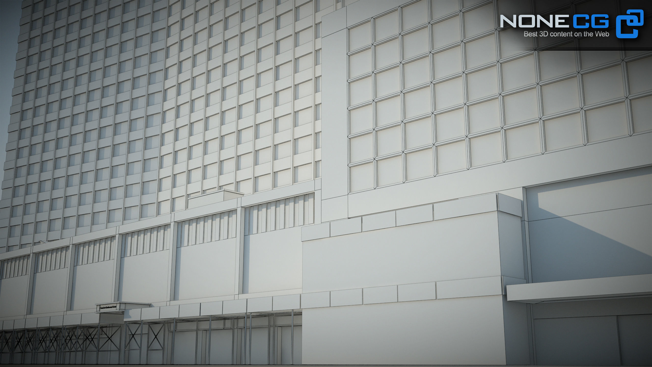 NYC Building Sheraton 7th Avenue Low-poly 3D model_8