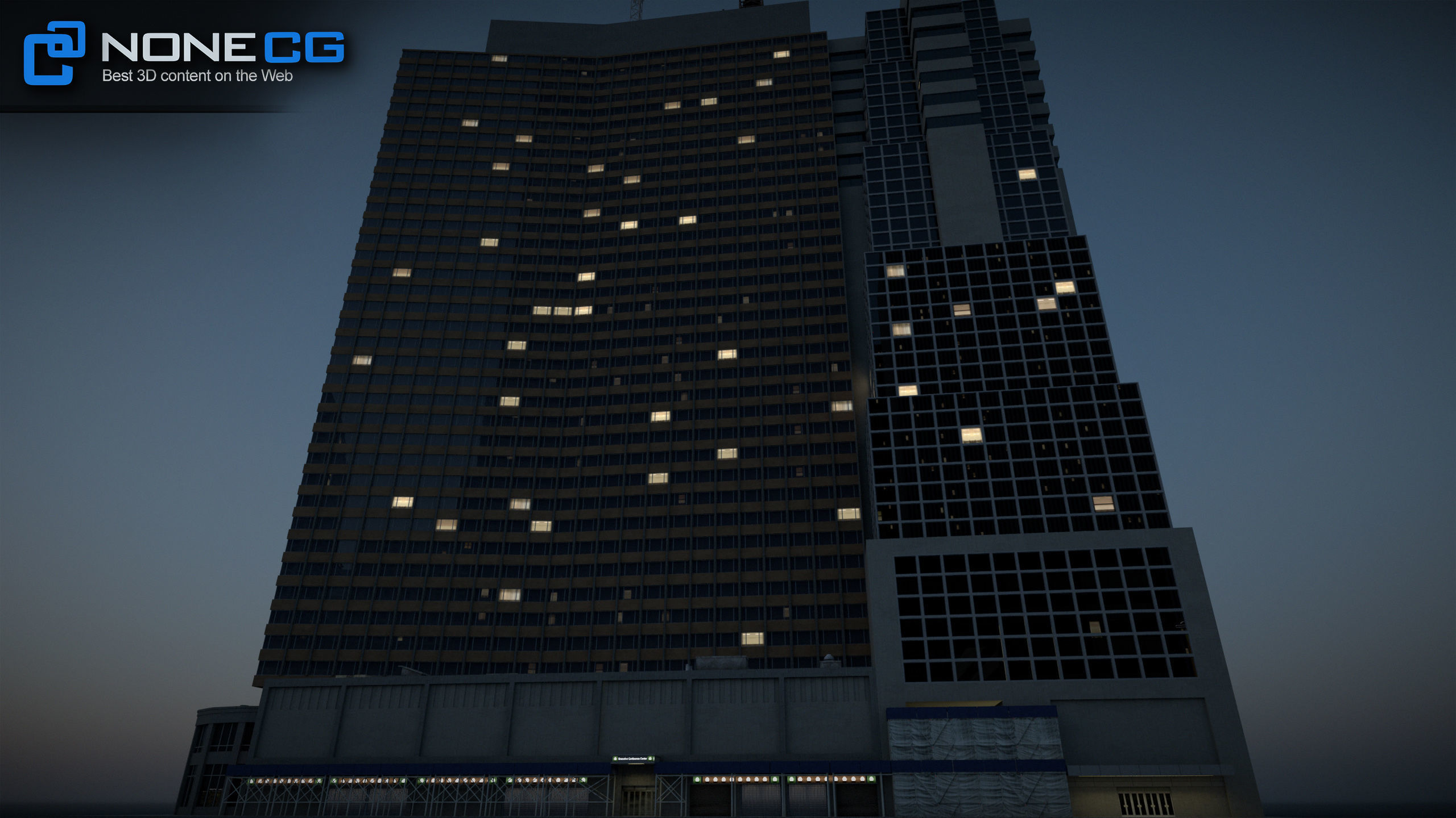 NYC Building Sheraton 7th Avenue Low-poly 3D model_29