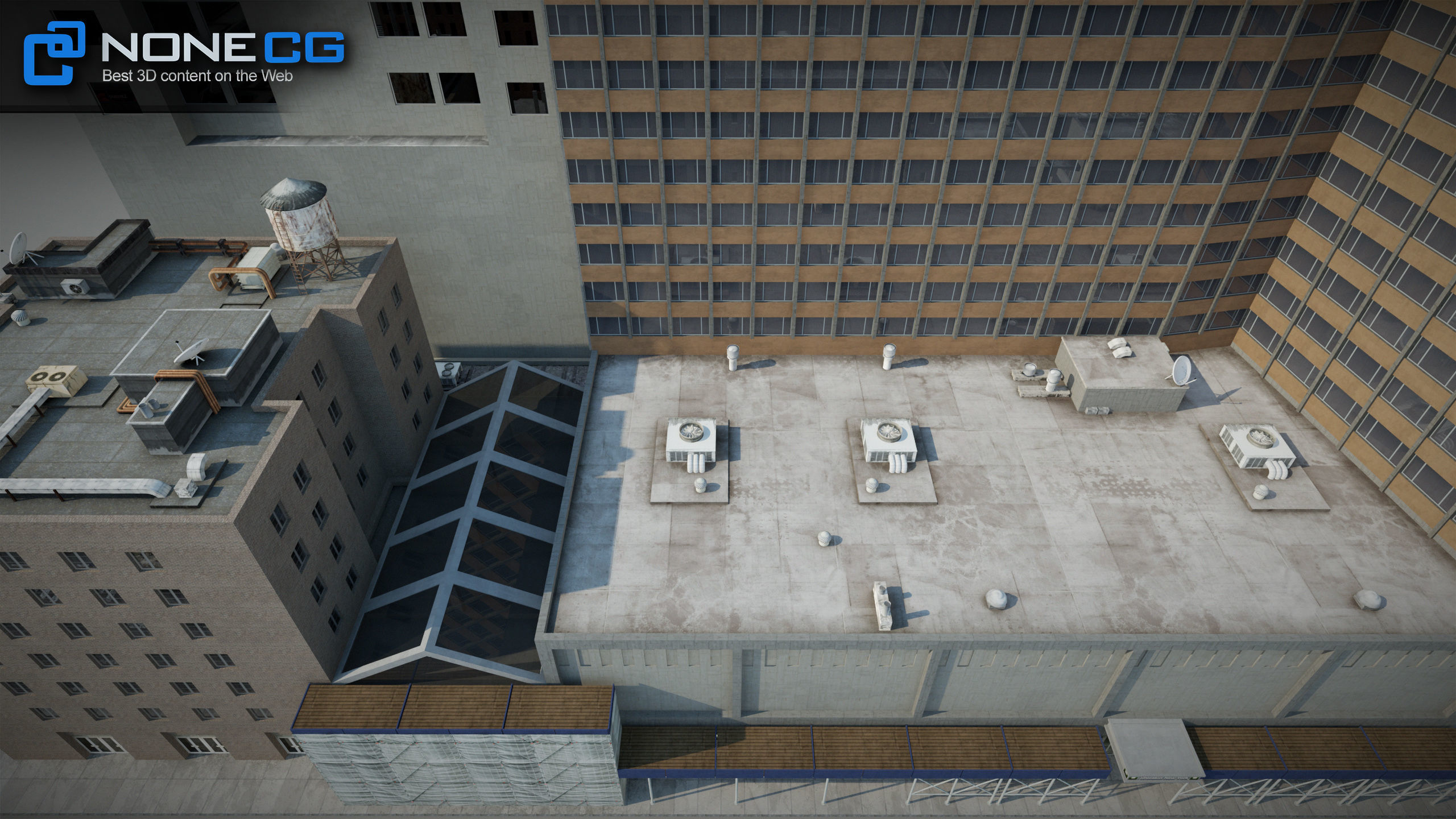 NYC Building Sheraton 7th Avenue Low-poly 3D model_26