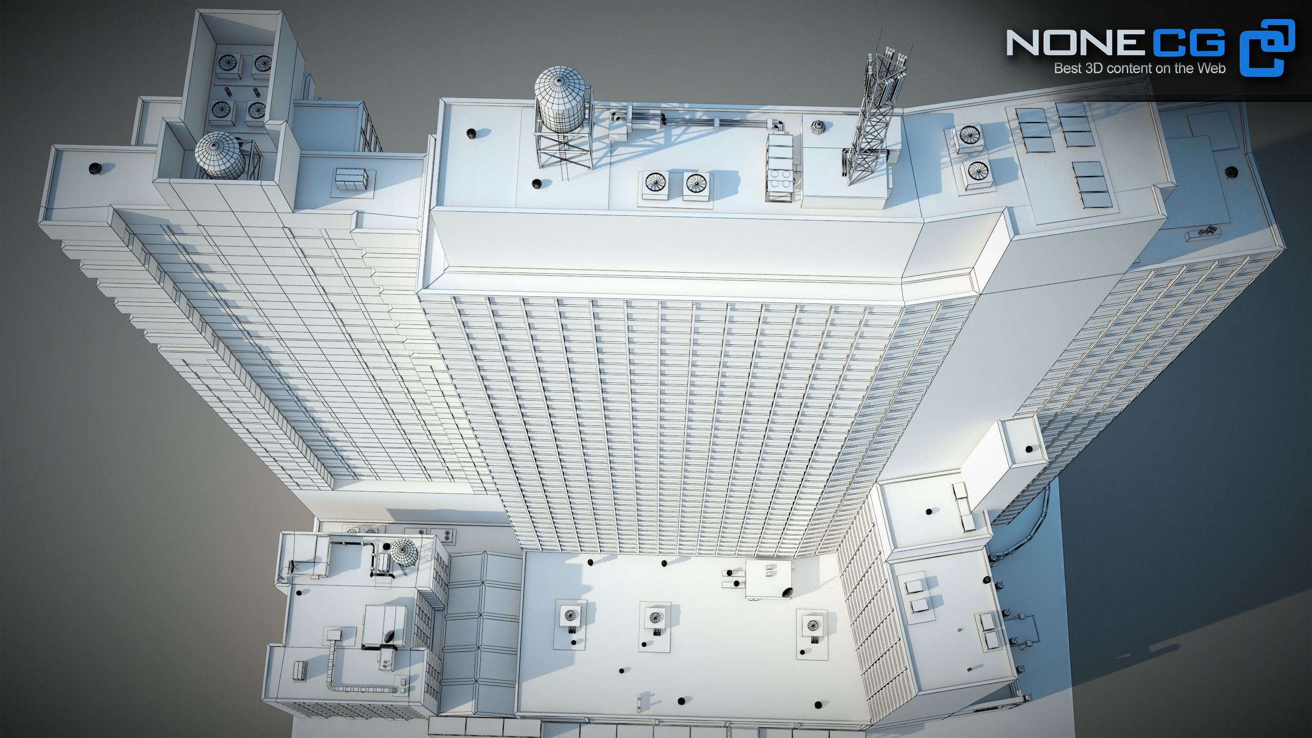 NYC Building Sheraton 7th Avenue Low-poly 3D model_15