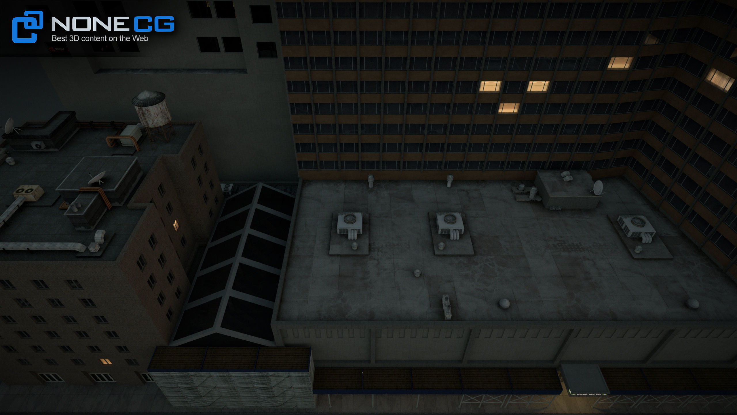 NYC Building Sheraton 7th Avenue Low-poly 3D model_27