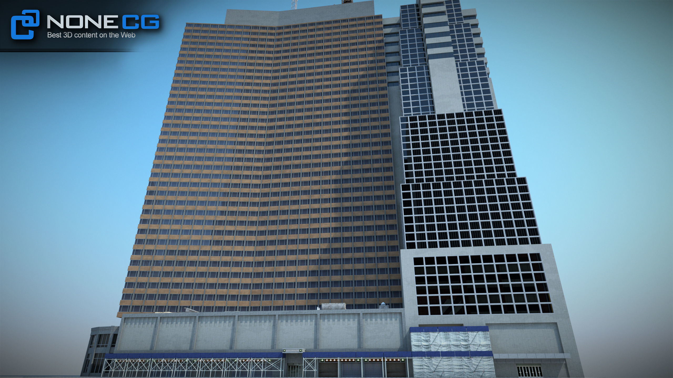 NYC Building Sheraton 7th Avenue Low-poly 3D model_28