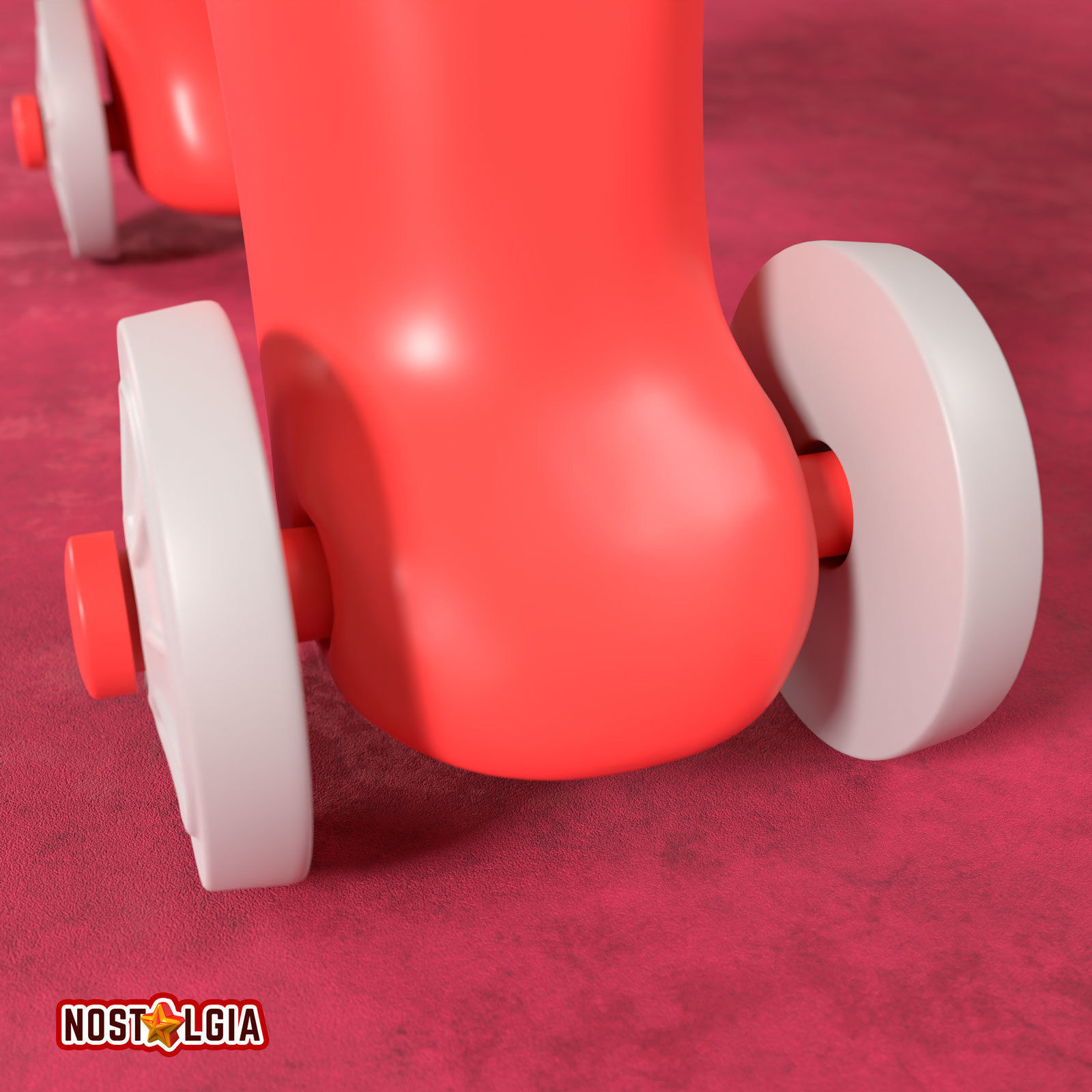 Articulated Vintage Horse on Wheels Toy 3D print model_3