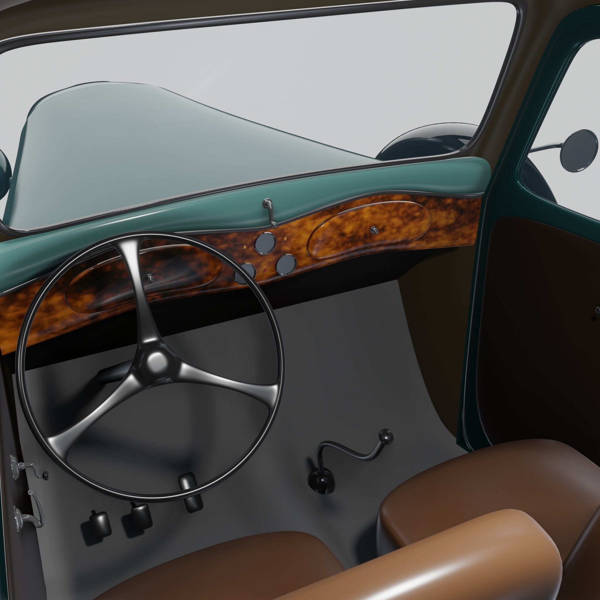 Dodge 1936 Retro Pizza model 3D model_4