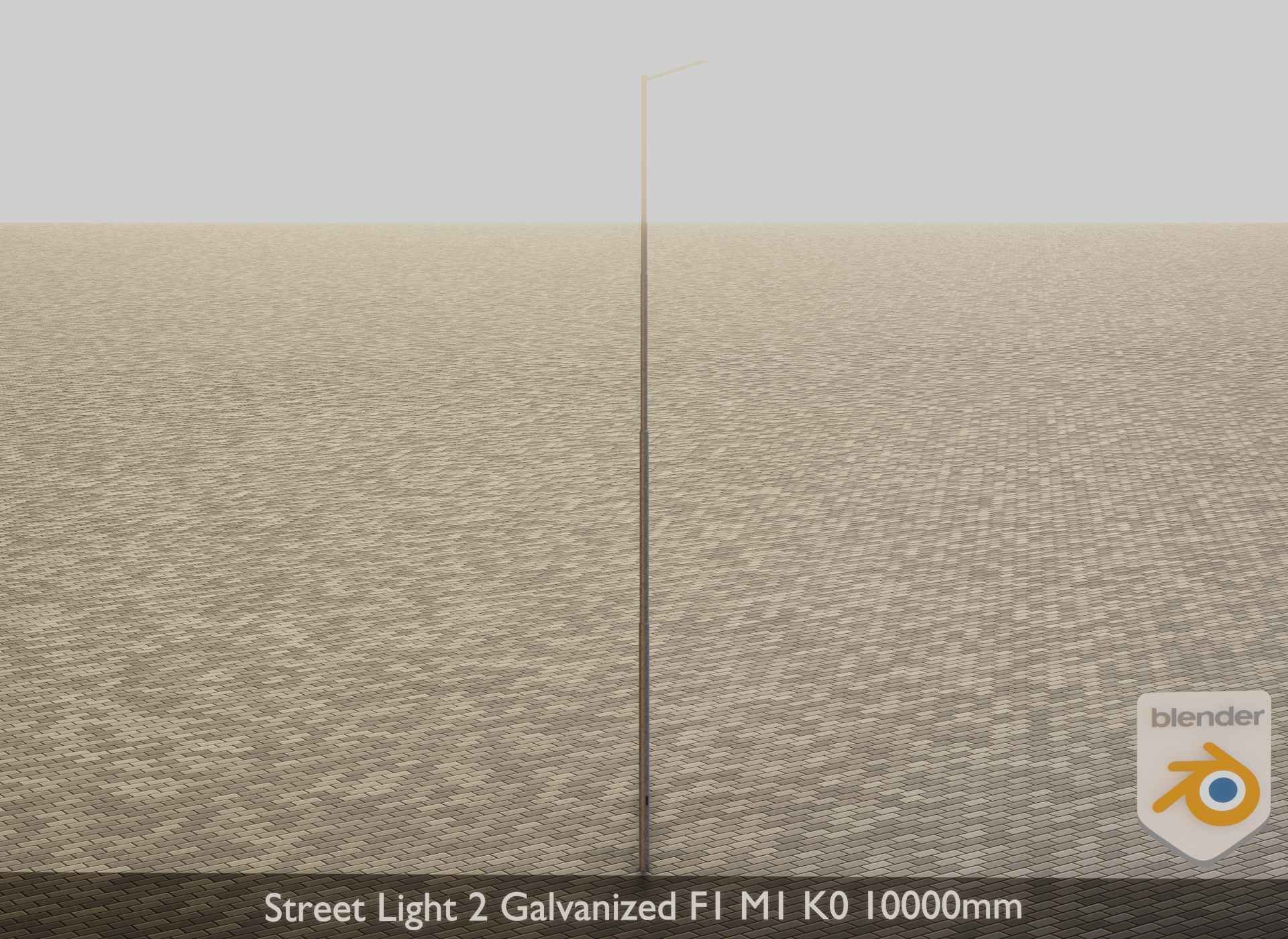 Street Light 2 Galvanized F1 M1 K0 10000mm Low-poly 3D model_17