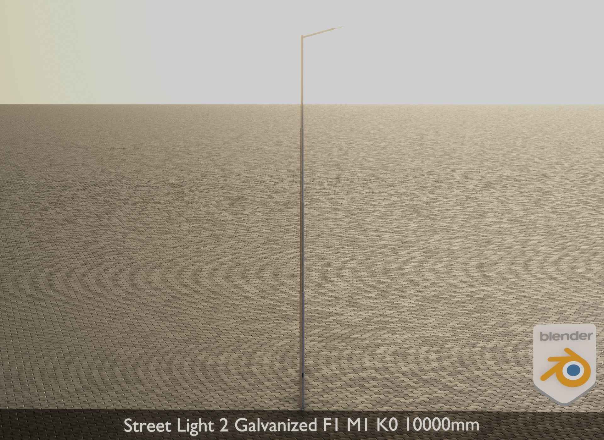 Street Light 2 Galvanized F1 M1 K0 10000mm Low-poly 3D model_19
